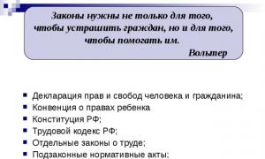 Zakon o radu.  Zakon o radu Ruske Federacije.  Prezentacija Prezentacija radnog prava Ruske Federacije
